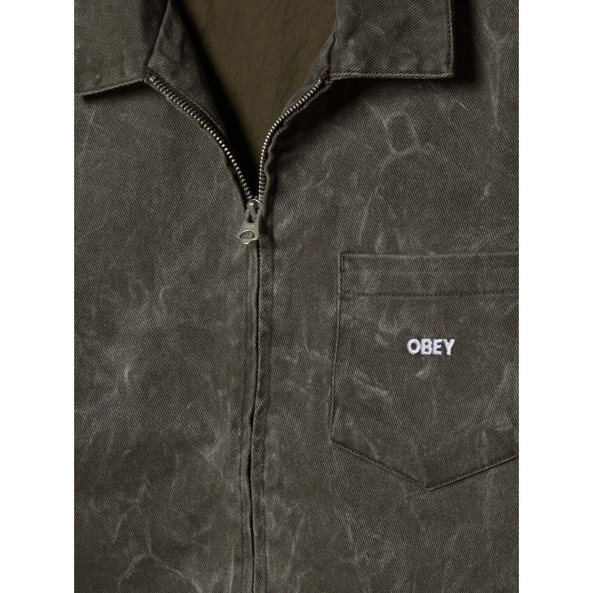 OBEY Workman Zip Jacket Ανδρικό Μπουφάν Τζιν - 3